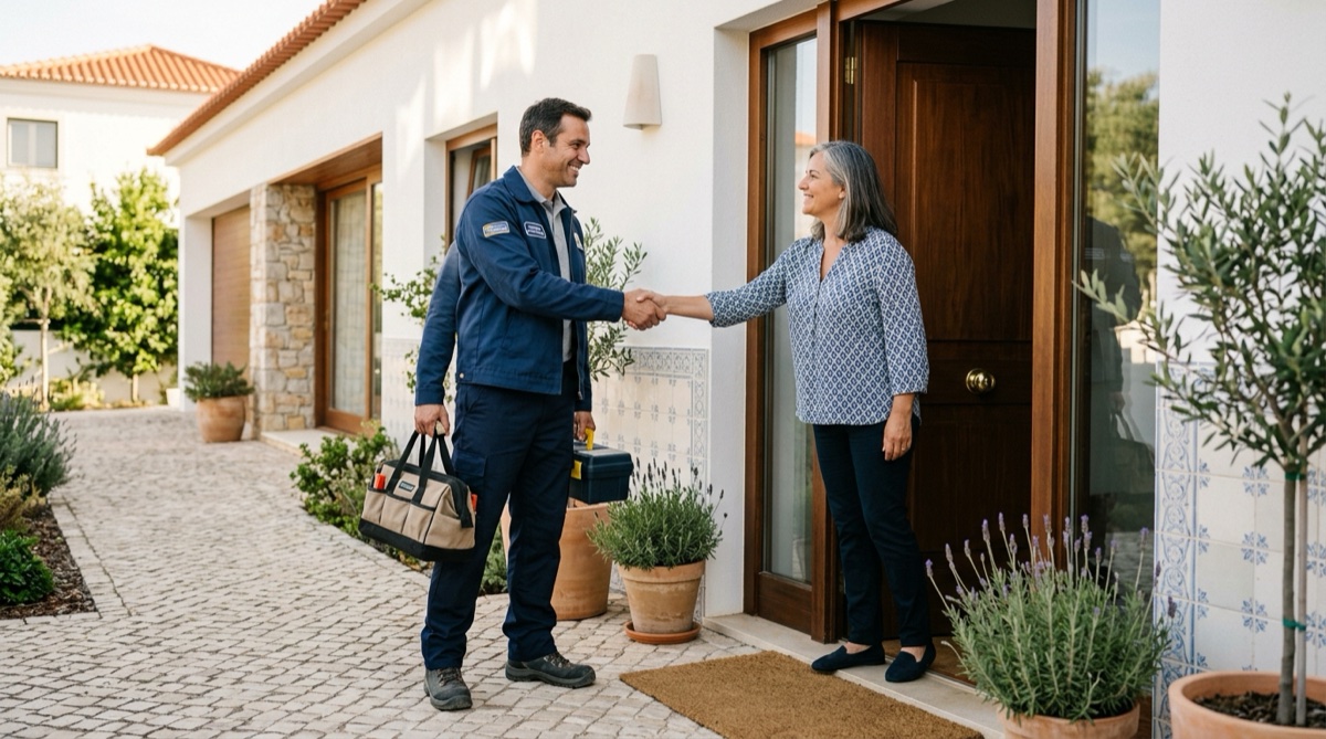 Profissional certificado a trabalhar numa casa portuguesa